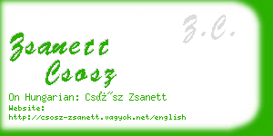 zsanett csosz business card